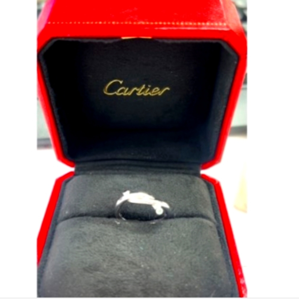 CARTIER 18K Classic Entre Lace White Gold Elegant Ring Stunning 🎁